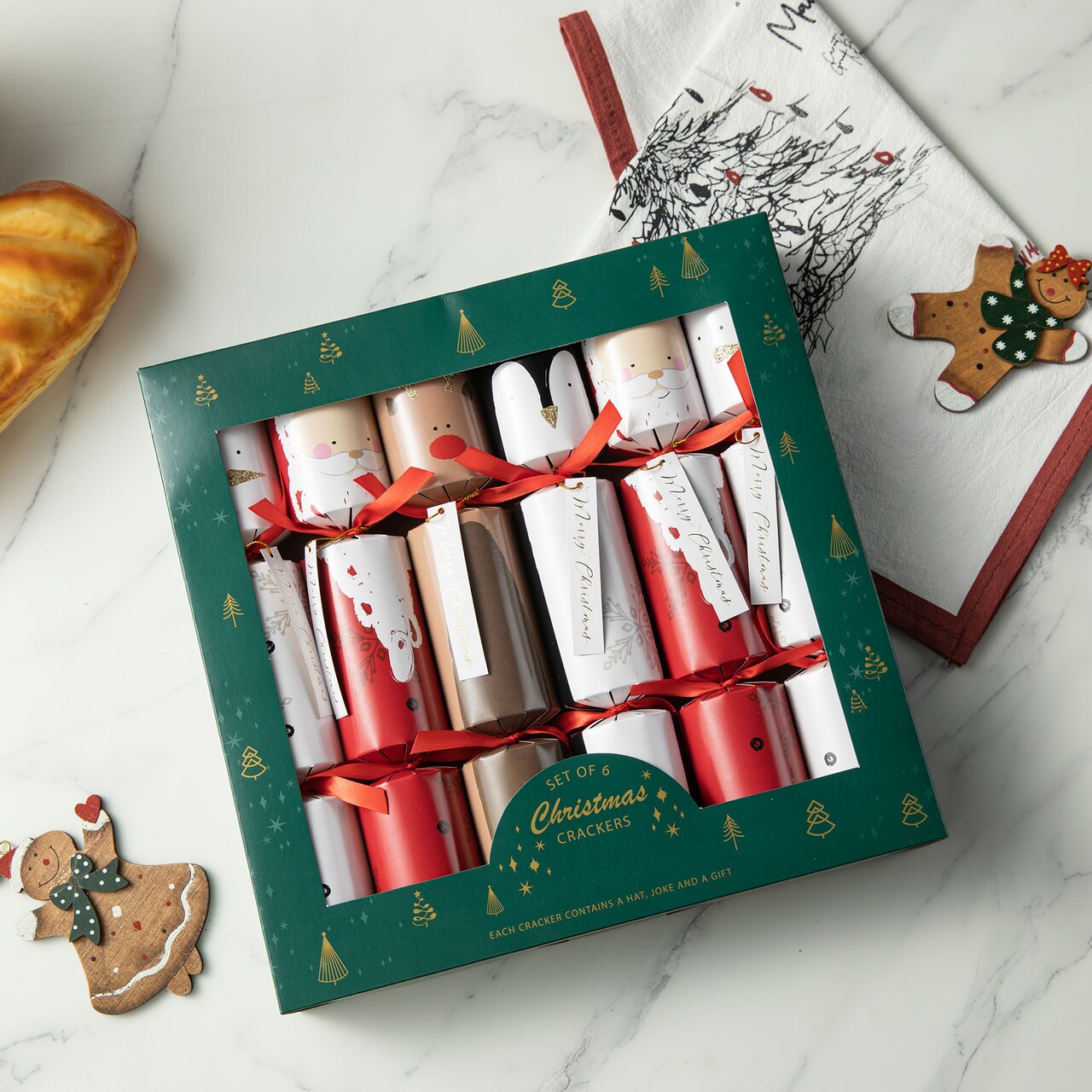 6PK 2''D X 12.00''H Christmas Party Cracker with Gift Contents